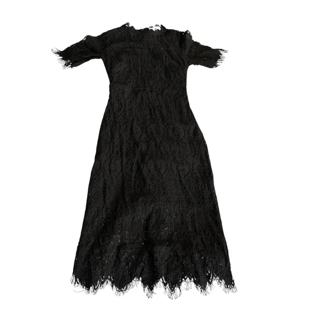 Francesca's Miami Black Lace Midi Dress XSmall - Picture 2 of 4